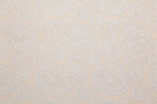 Anna Floral Printed Wallpaper in neutral and sky blue tones, designed by Michael Szell for Christopher Farr Cloth, featuring an elegant, nature-inspired floral pattern. Printed in the UK.