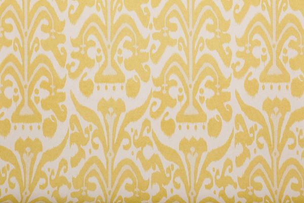 Belfour Damask Mimosa Colourway - Lemon and white tones on textured wallpaper by Michael Szell