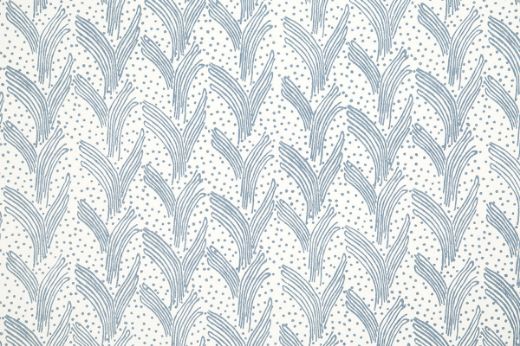 Carnac Printed Wallpaper in Cobalt — a bold abstract design with dots and lines in vivid cobalt blue, creating a dynamic, graphic pattern that adds artistic rhythm to any interior space.