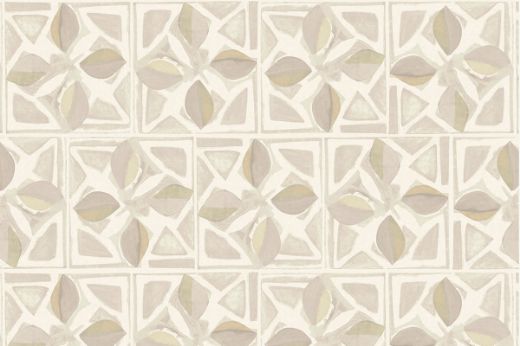 Sophisticated slate grey wallpaper with bold geometric forms and painterly textures, capturing the essence of Sandra Blow’s collage techniques.