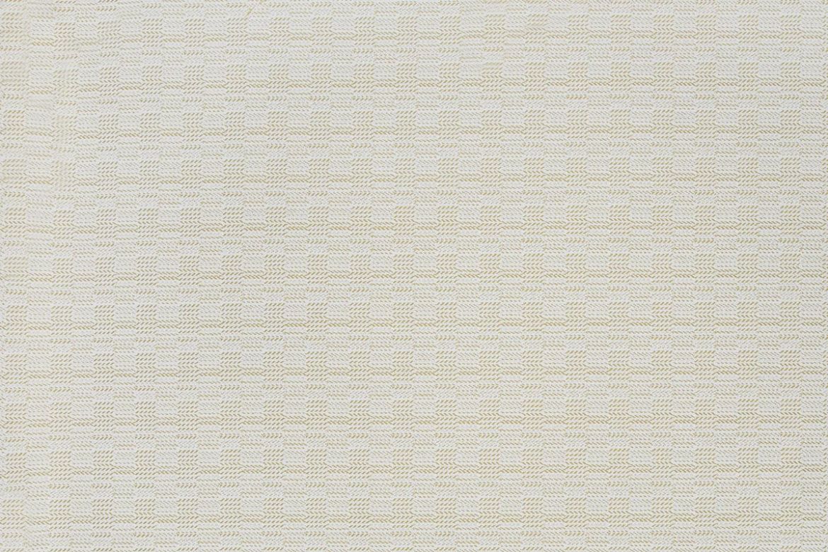 Outdoor performance fabric with woven textures in lime green and white colours 