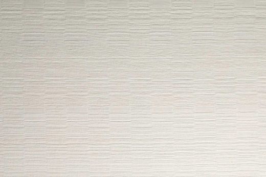An outdoor, performance woven geometric stripe design in white and cream tonal colours 
