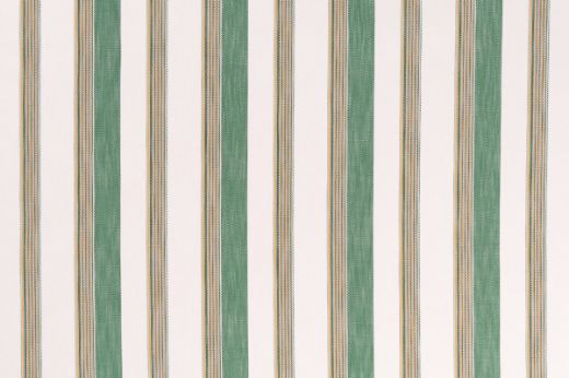 Stripes performance weave, in green and yellow tones with bold white stripe 