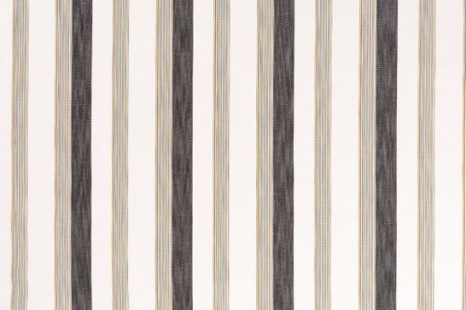 Stripes performance weave, in charcoal and yellow tones with bold white stripe 