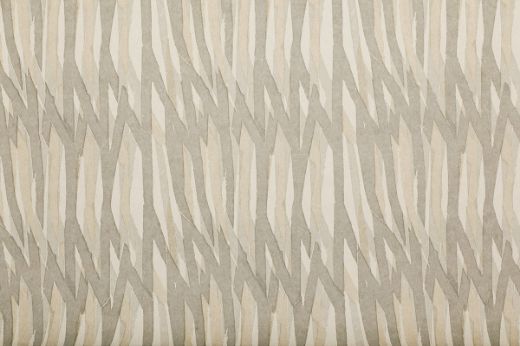 Christopher Farr Breakwater printed wallpaper in elegant pearl grey on white background, featuring a refined geometric pattern. A sophisticated design by Christopher Farr Cloth.