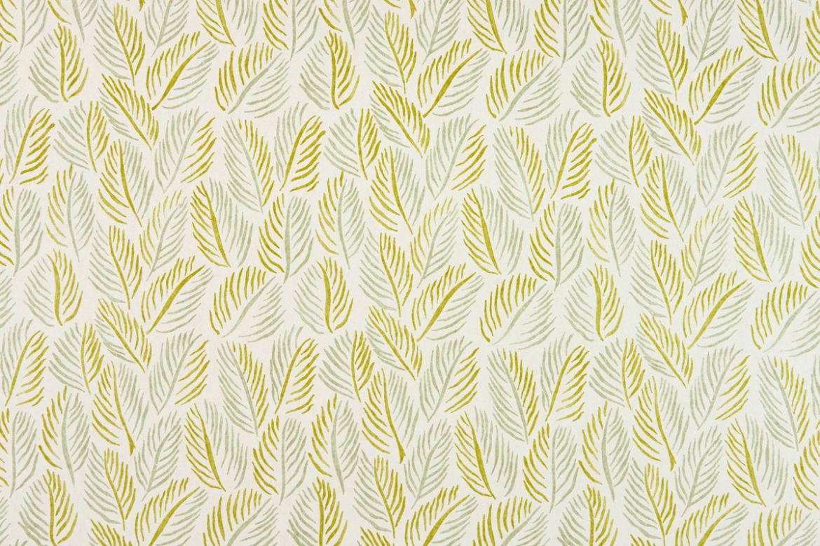 Armatures Feuilles wallpaper in grape green colorway, featuring a delicate leaf design with a nature-inspired pattern, perfect for creating a stylish and serene interior