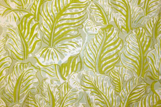 Mille Feuilles printed fabric in Pistachio, a soft green palette that brings a gentle rhythm and organic warmth to any space.