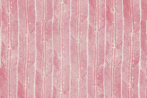 Hot pink feather stripe print on natural linen background