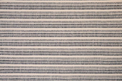 Indigo-toned striped weave with a luxurious hand-feel and quiet sophistication, suited for modern or classic interiors.