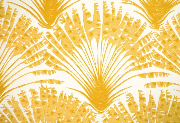 Palma Printed Fabric - Raoul Dufy Collection - Available in Lemon, Grass, Green, and Oatmeal