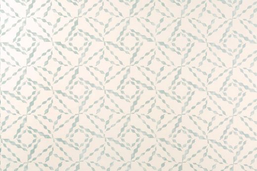Pale Blue – Soft pale blue diamond outlines ripple gently over a neutral ground, offering a serene, understated geometry.