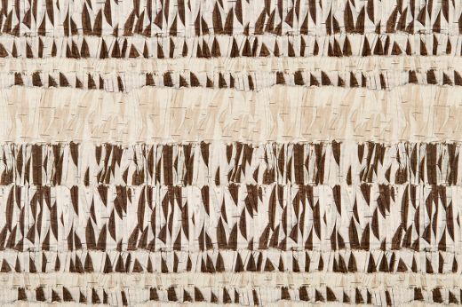 Abstract design in chocolate brown and ecru, white colours 