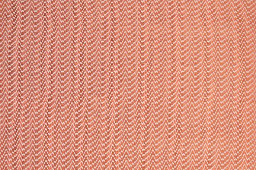 Geometric zig zag woven fabric in colour orange