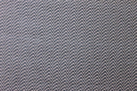 Geometric zig zag woven fabric in colour indigo 