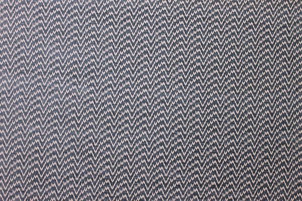 Geometric zig zag woven fabric in colour indigo 