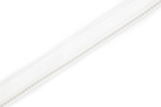 Hopscotch Performance Piping in Latte, offering a neutral beige with a woven square pattern, ideal for enhancing any space with both durability and subtle style in outdoor and contract settings.