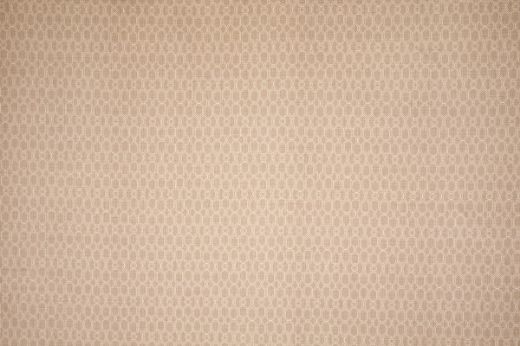 Chiselled Circle geometric printed linen fabric in natural beige, designed by And Objects for Christopher Farr Cloth.