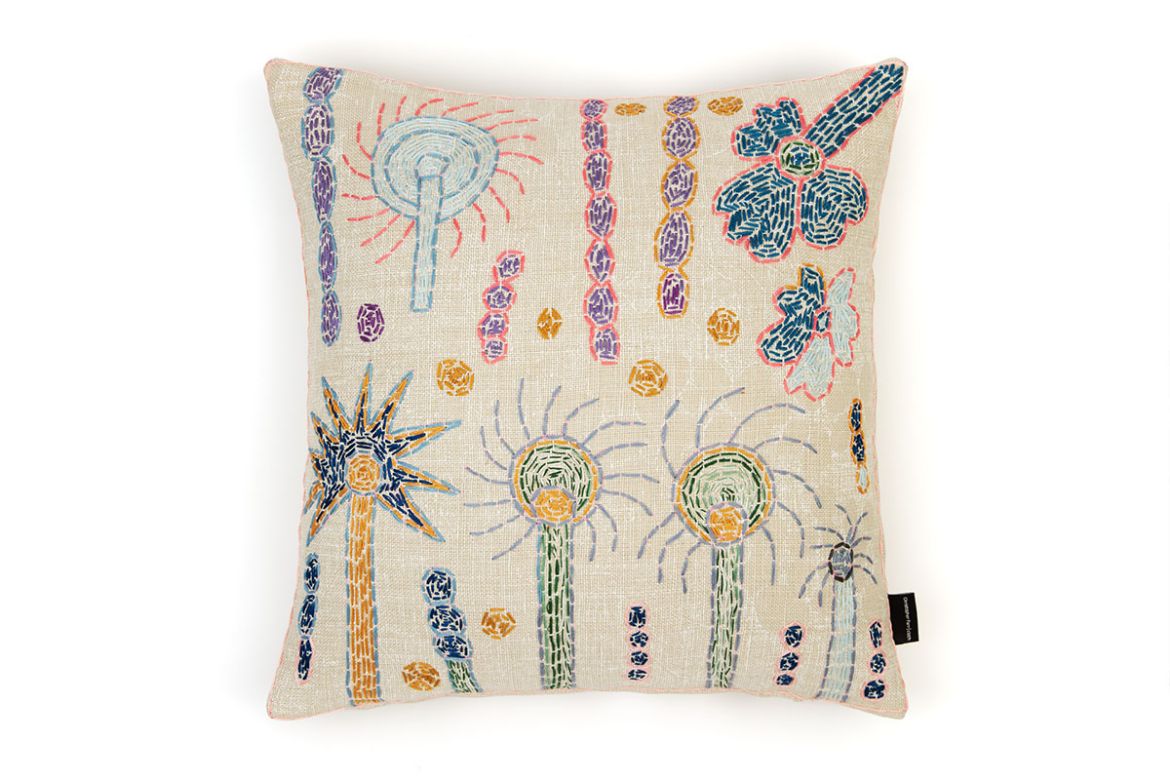 Picture of Refugee Craft Group Trees Cushion