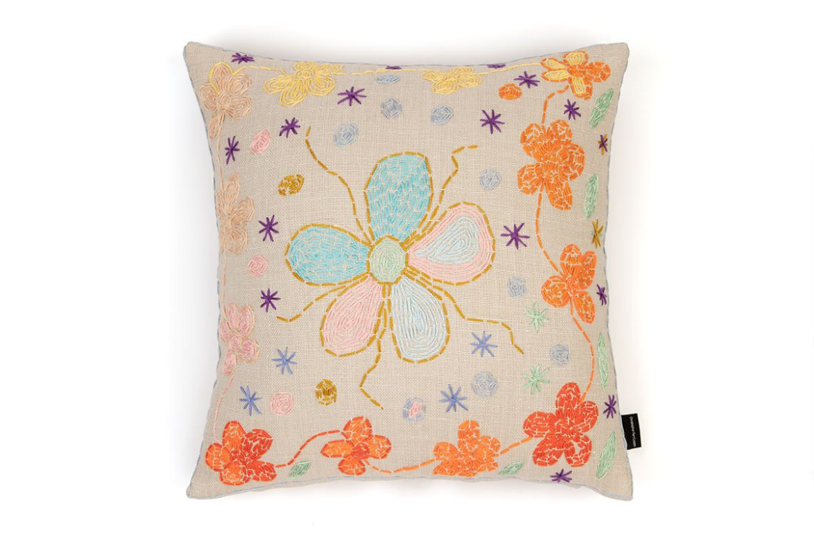 Picture of Refugee Craft Group Daisies Cushion