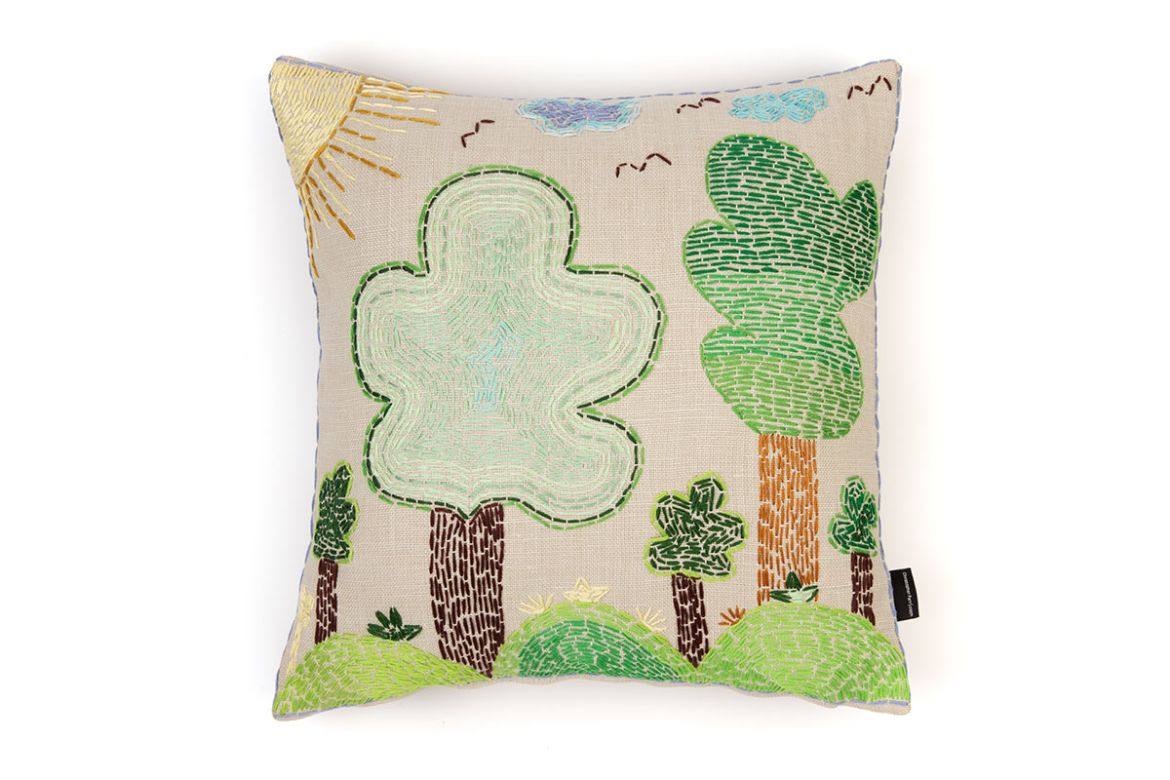 Picture of Refugee Craft Group Woodland Cushion
