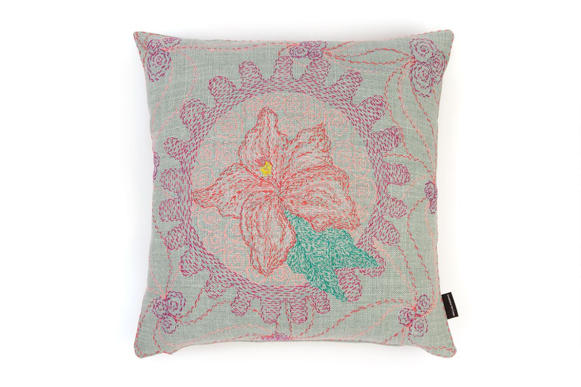 Picture of Refugee Craft Group Pink Lily Cushion