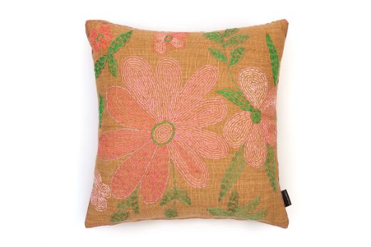 Picture of Refugee Craft Group Big Pink Flower Cushion