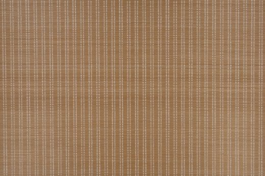 Algonquin grass cloth in mustard yellow colour, has ticking stripe in vertical lines in white 