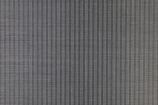 Algonquin grass cloth in dark blue colour, has ticking stripe in vertical lines in white 