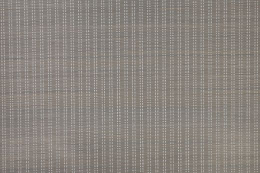 Algonquin grass cloth in light grey colour, has ticking stripe in vertical lines in white 	