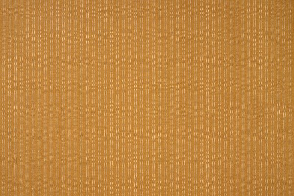 Algonquin fabric in yellow colour, has ticking stripe in vertical lines in white 