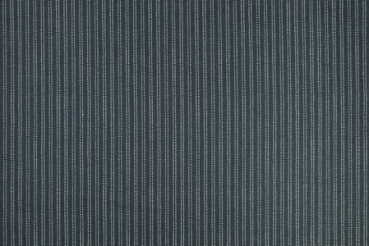 Algonquin fabric in navy colour, has ticking stripe in vertical lines in white 	