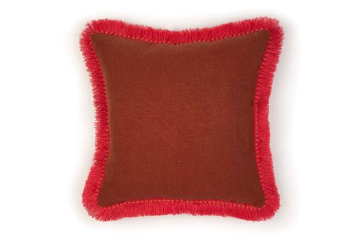 Picture of Pebble Paprika With Hula Rosa Trim Cushion 