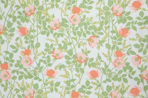 Floral design in light green tones with peach flowers