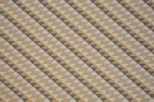 Woven fabric in natural colours in a geometric pattern  