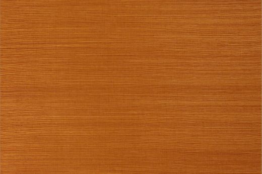 Textured orange-brown sisal grasscloth wallpaper with horizontal weave