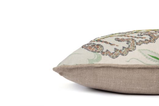 Picture of CARNIVAL EMBROIDERED CUSHION GREEN TWO