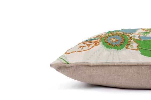 Picture of CARNIVAL EMBROIDERED CUSHION GREEN FIVE