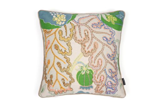 Picture of CARNIVAL EMBROIDERED CUSHION GREEN SIX