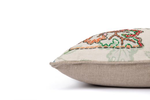 Picture of CARNIVAL EMBROIDERED CUSHION GREEN SEVEN