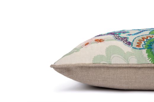 Picture of CARNIVAL EMBROIDERED CUSHION GREEN EIGHT