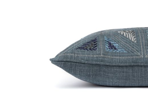 Picture of Folk Art Indigo with Mud Print Indigo Cushion