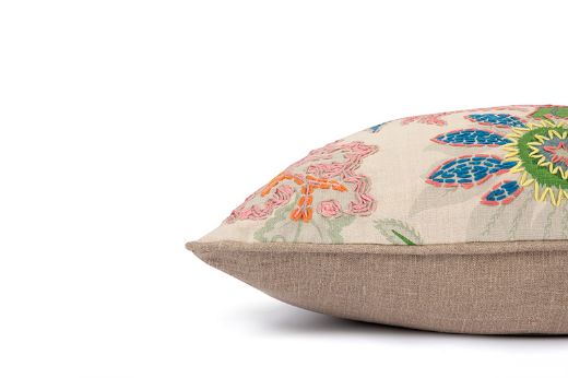 Picture of CARNIVAL EMBROIDERED CUSHION GREEN ELEVEN