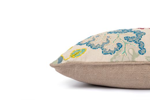 Picture of CARNIVAL EMBROIDERED CUSHION GREEN THIRTEEN 