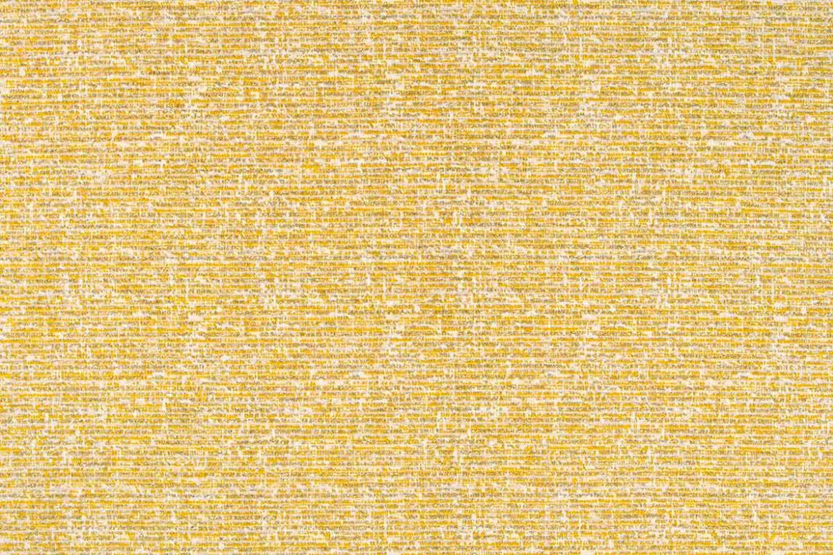 Ramble Woven Fabric in Lemon – a soft yellow geometric weave on a natural linen base, featuring a subtle textured pattern.