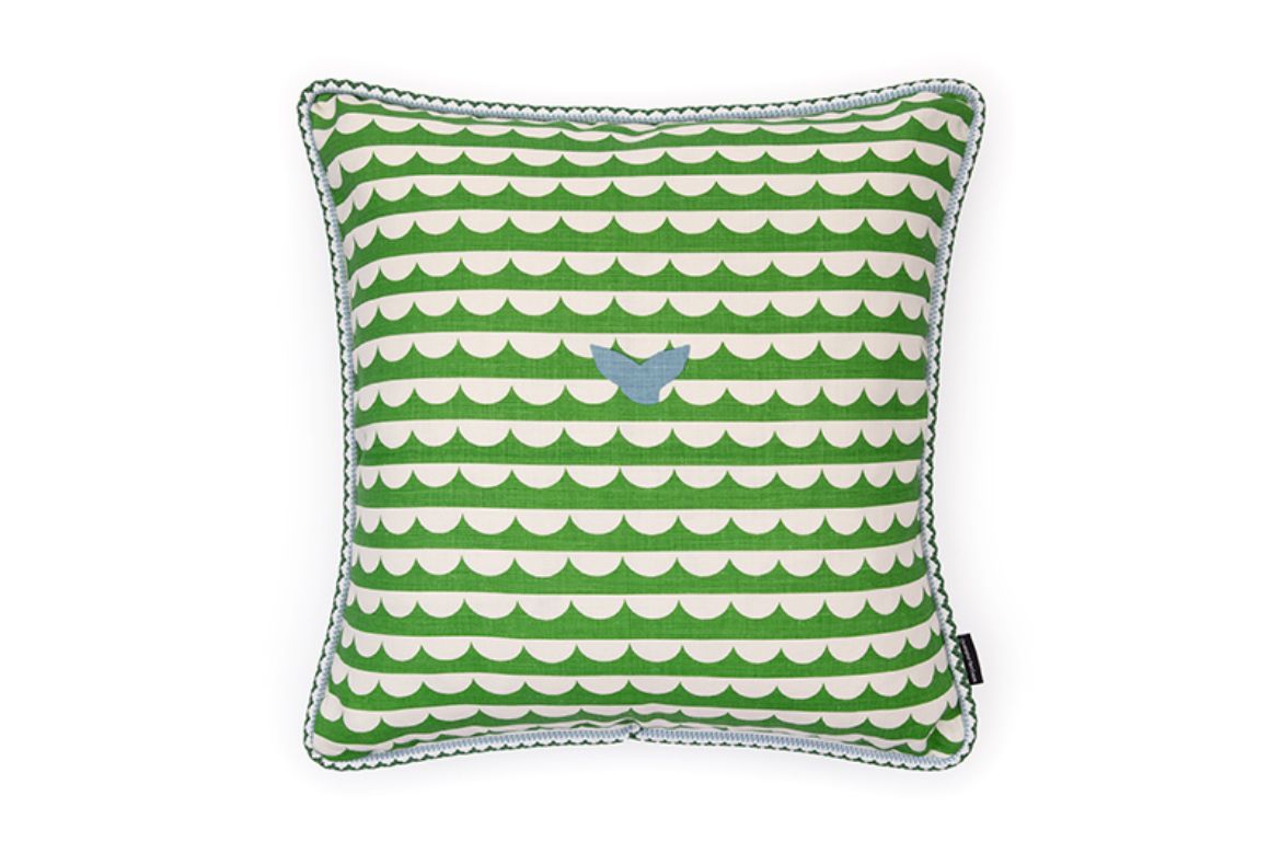 Picture of We Sailed Away Green Cushion