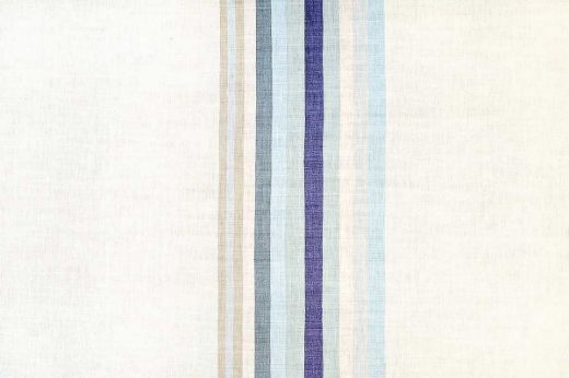 Striped printed fabric in tones of blue
