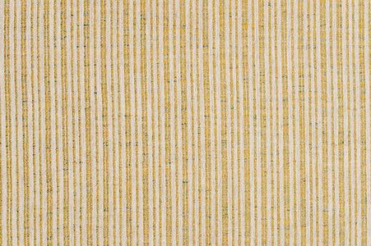 Textured stripe in lemon yellow with speckles of teal in the yarn 