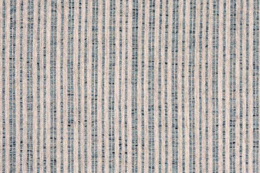 Textured stripe in pale blue with speckles of indigo in the yarn 
