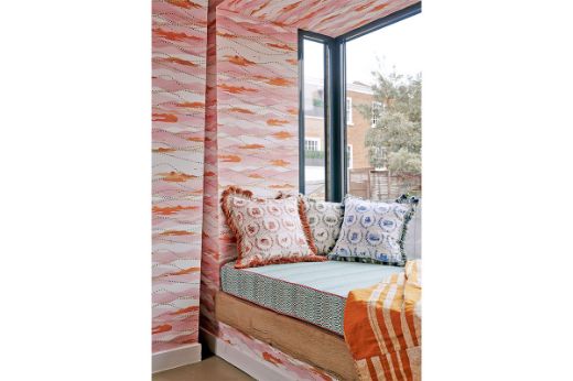 Island Atmosphere cobalt by Nick Herder, Fogo Island Collection. Shot at 585 King's Road.Photography by Christopher Horwood.