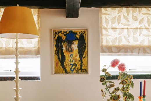 Atelier Véronique collection Foliage Natural roman blind 
